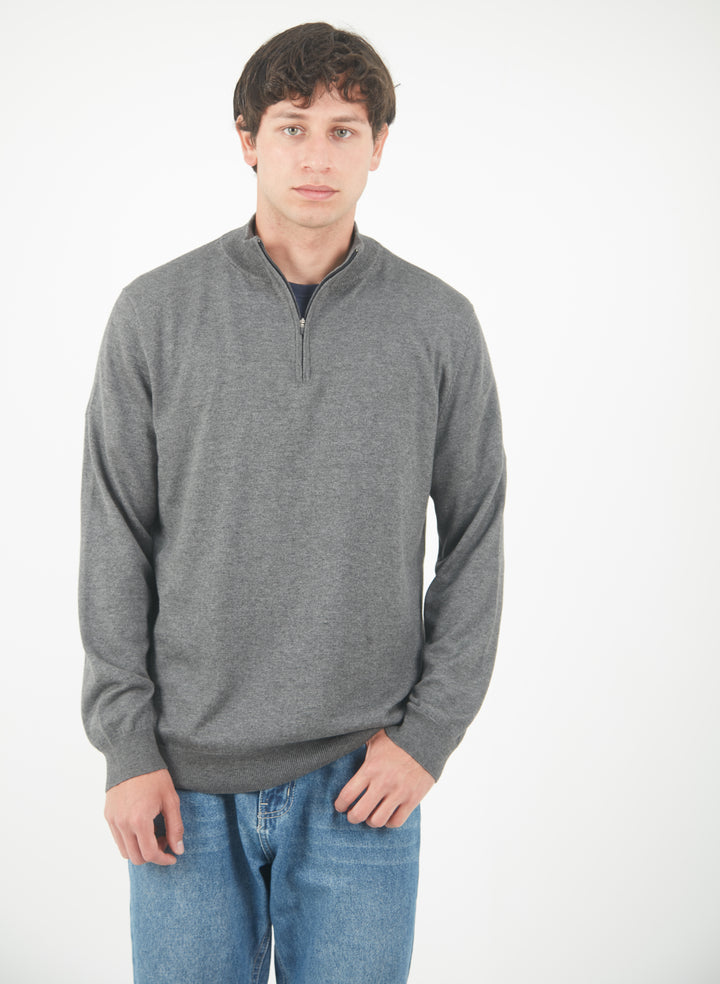 1/4 Zip Gris Asphalt