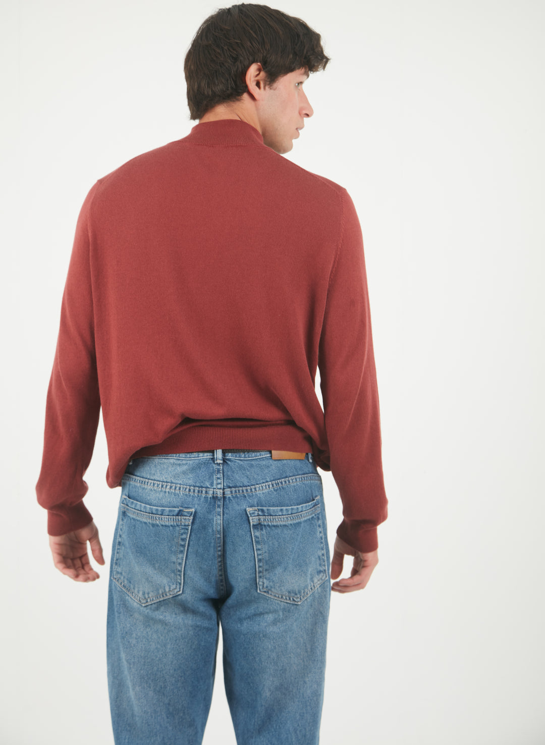 1/4 Zip Rojo Cinammon